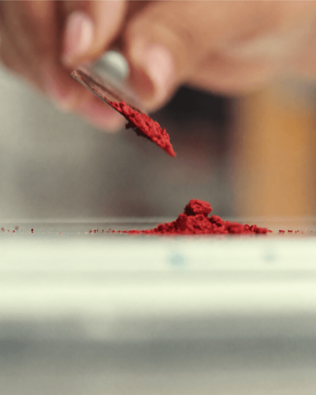 Pigment rouge de la sculpture Dyane