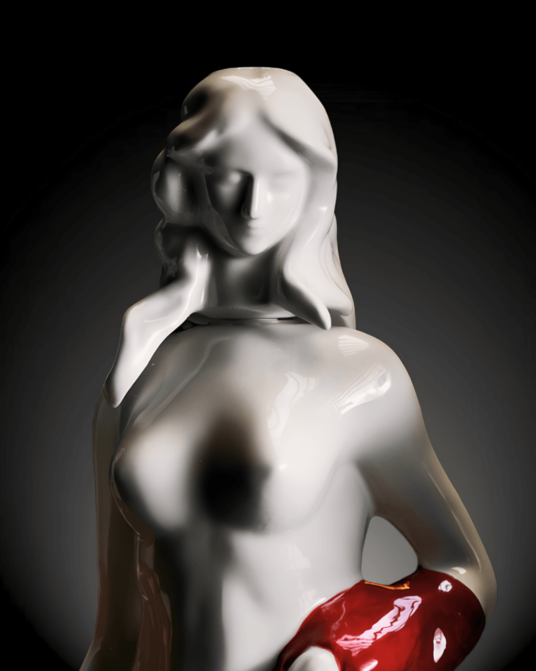 Dyane No.1, flacon sculptural en porcelaine pour cocktail Pornstar Martini
